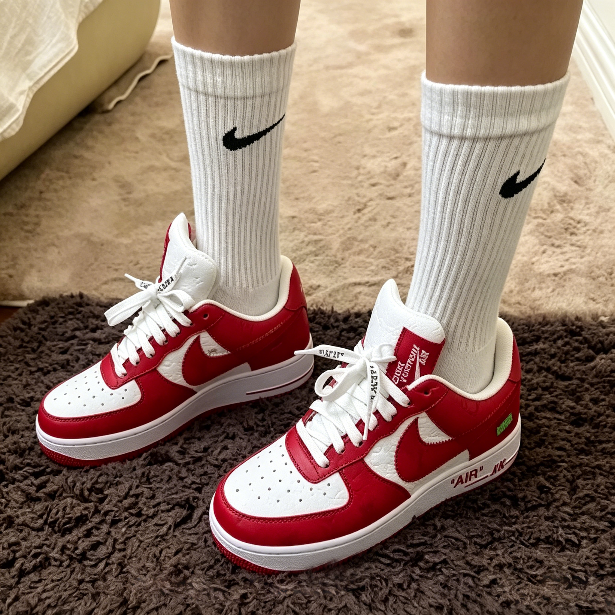 Air Force 1 Low Sneakers Red 1026060809
