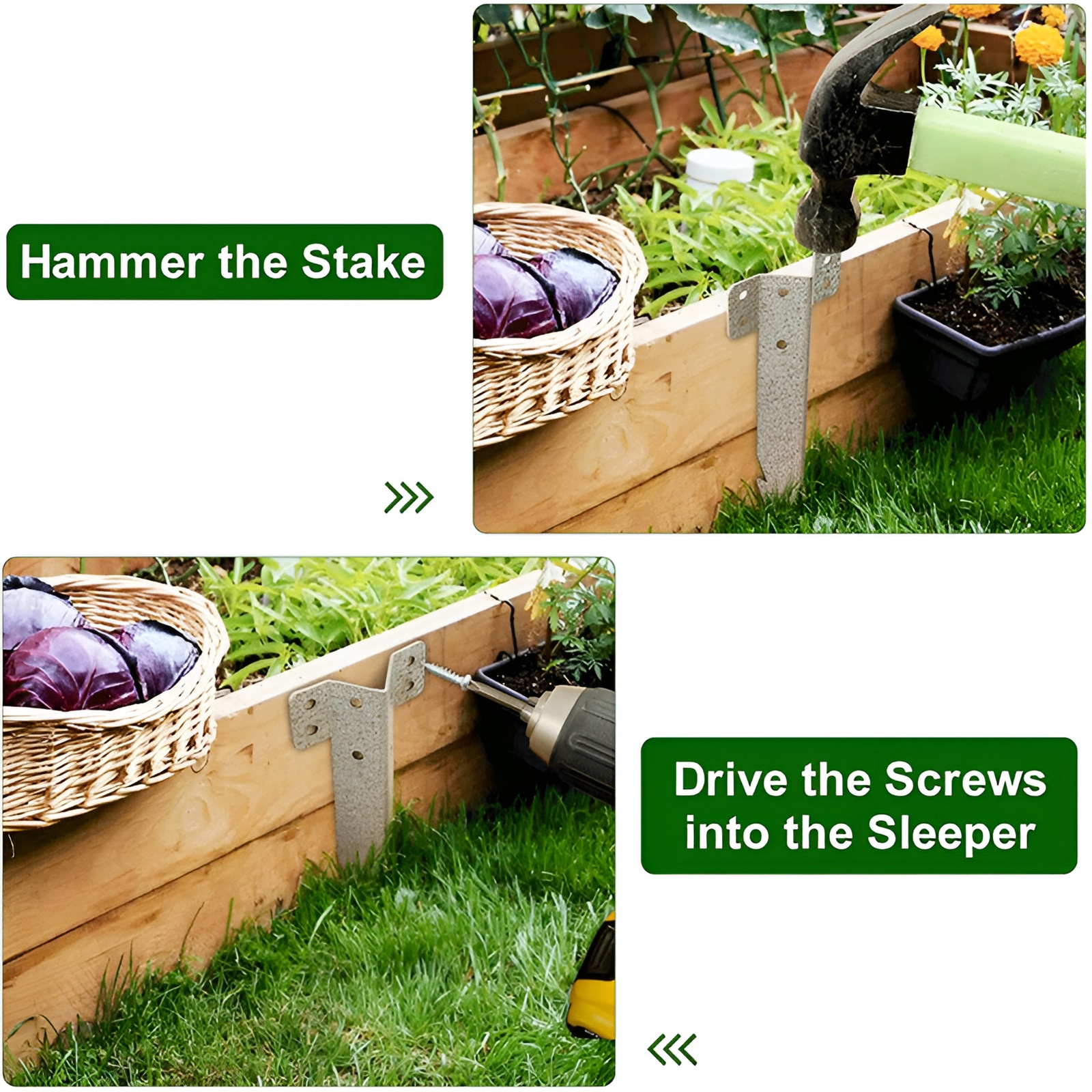 Cross Border Garden Fence Post Repair Stakes Serrated Fence Post Brackets