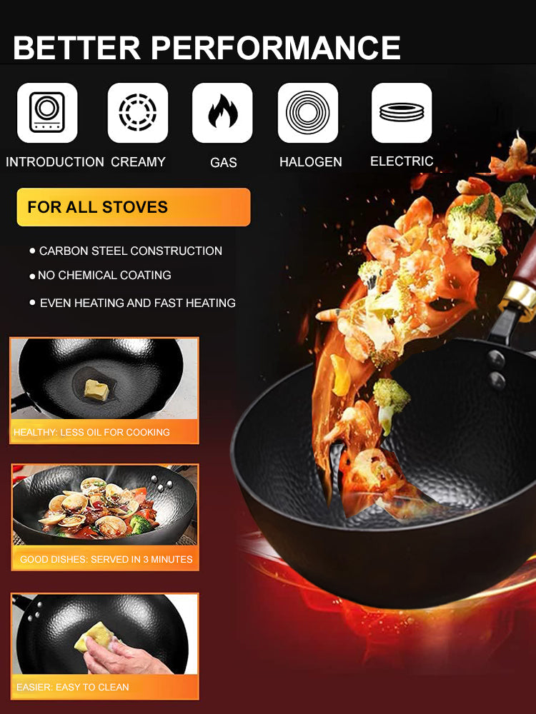 🔥【Hand-made Hammered Pot】Unlock Culinary Mastery with Japan's Legendary Rust-Free Iron Pan!