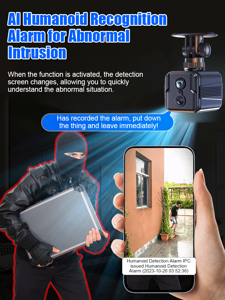 💰No Wi-Fi needed, no wiring required, and 0 monthly fees—ever. 🚀Invisible wireless HD camera.