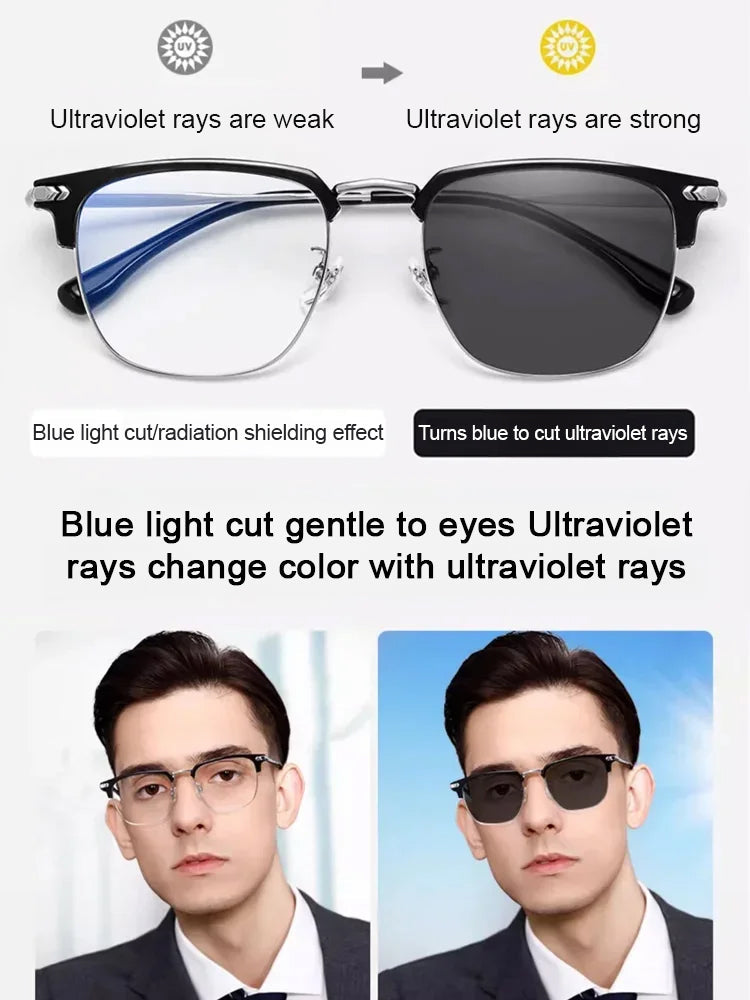 🔥【Limited-time promotion, buy one get one free】Auto-Adapting Vision Glasses.