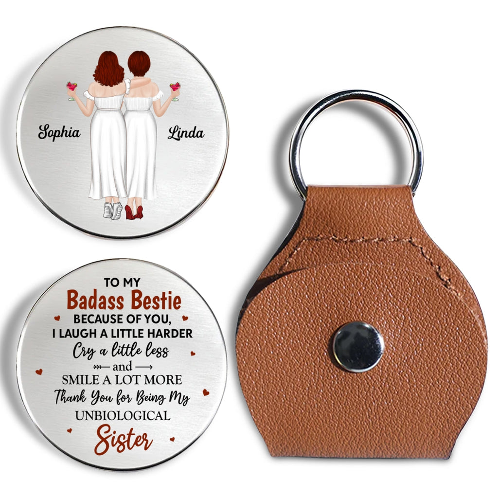 Because Of You I Laugh A Little Harder 2 - Personalized Custom Pocket Hug