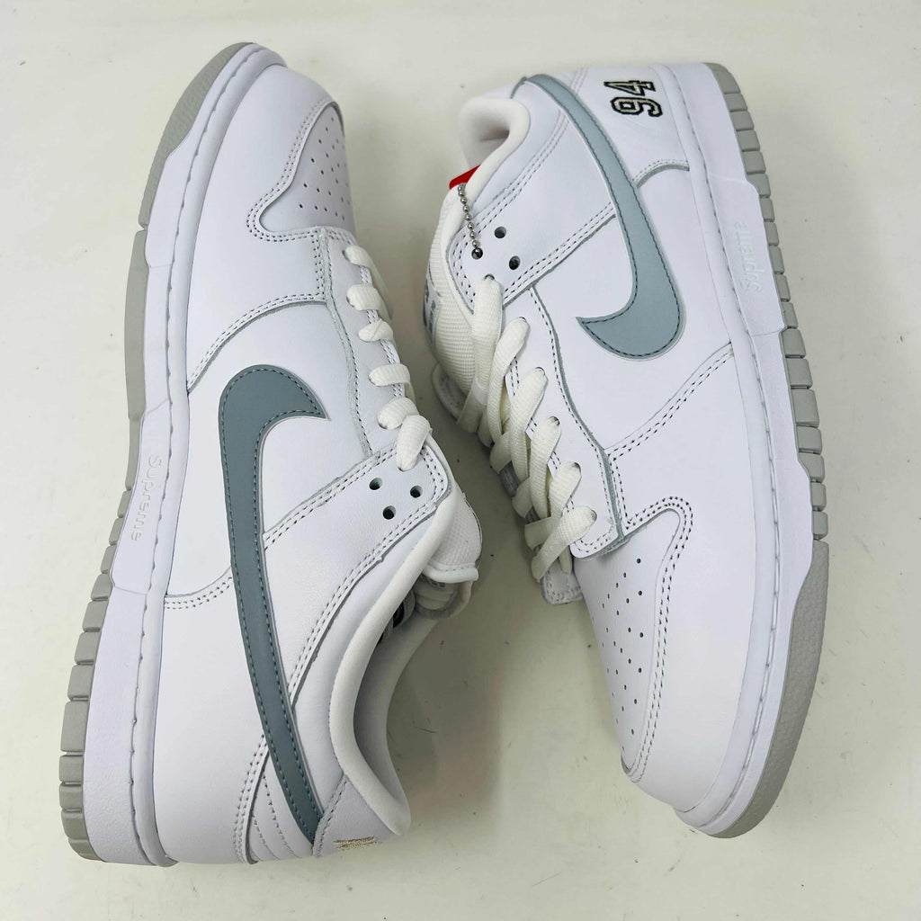 Nike SB Dunk Low Supreme 94 White Metallic Silver