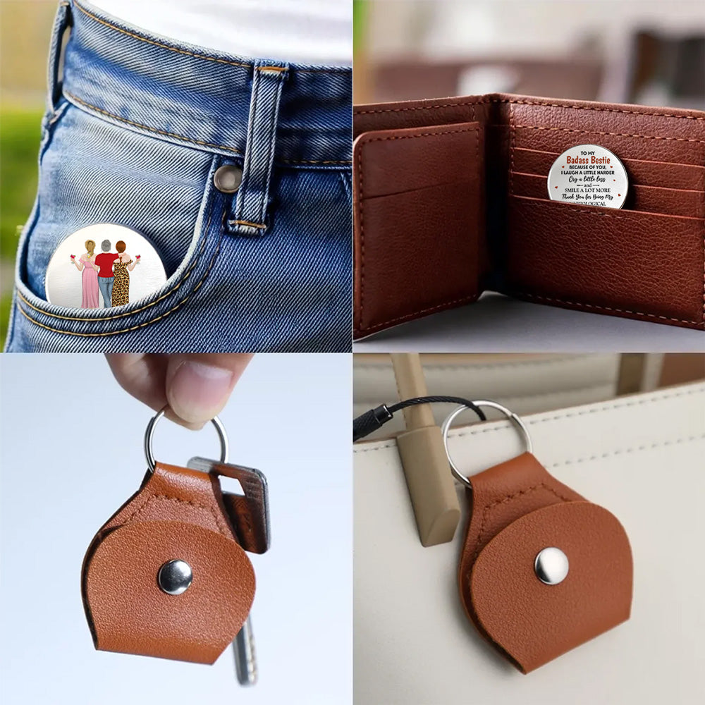 Because Of You I Laugh A Little Harder 2 - Personalized Custom Pocket Hug