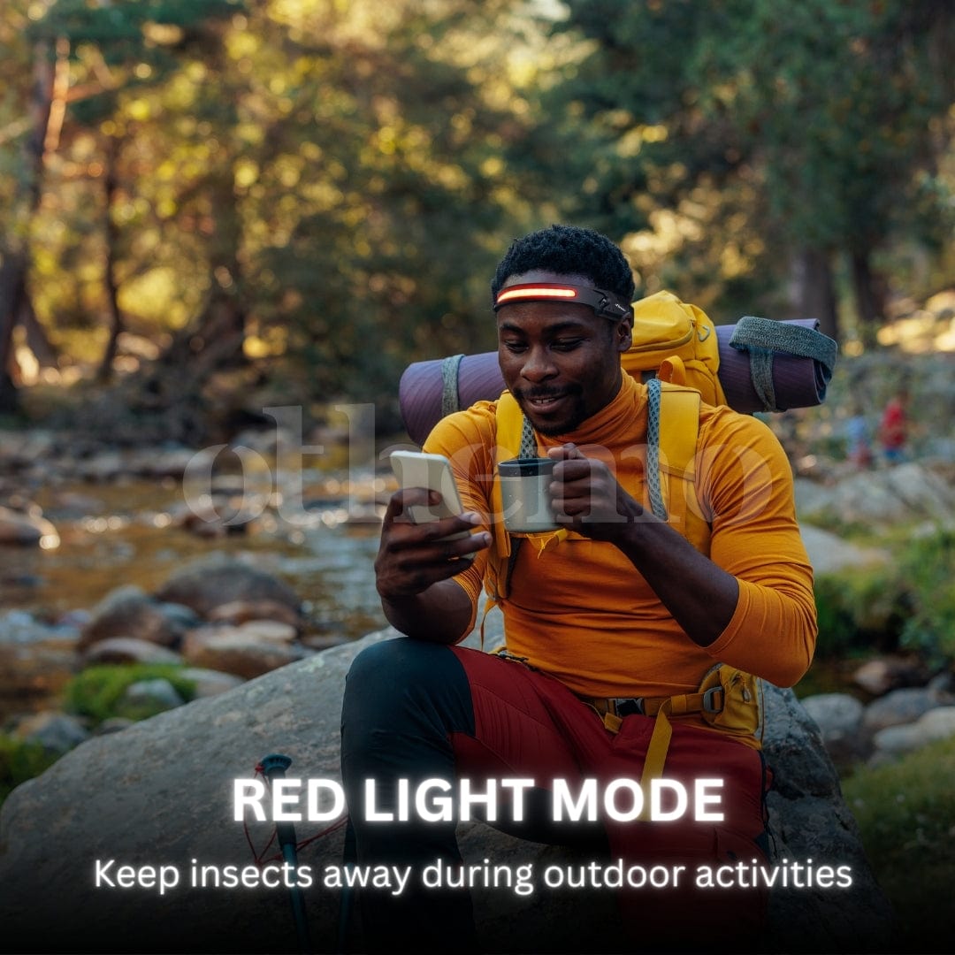 Night Buddy LED Headlamp 5 Light Modes 4X Brighter for Camping Gear Head Lamp