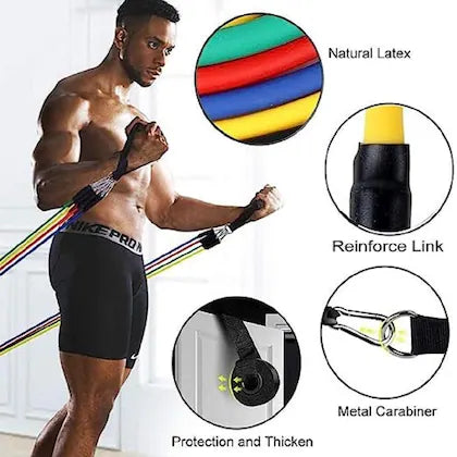 11PCS Power Resistance Band (Home Gym - Anywhere, Anytime