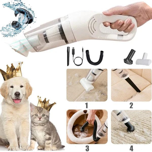 ⏰Classic Handheld Pet Vacuum | Lightweight, Portable Cleaning | Includes 3 Accessories