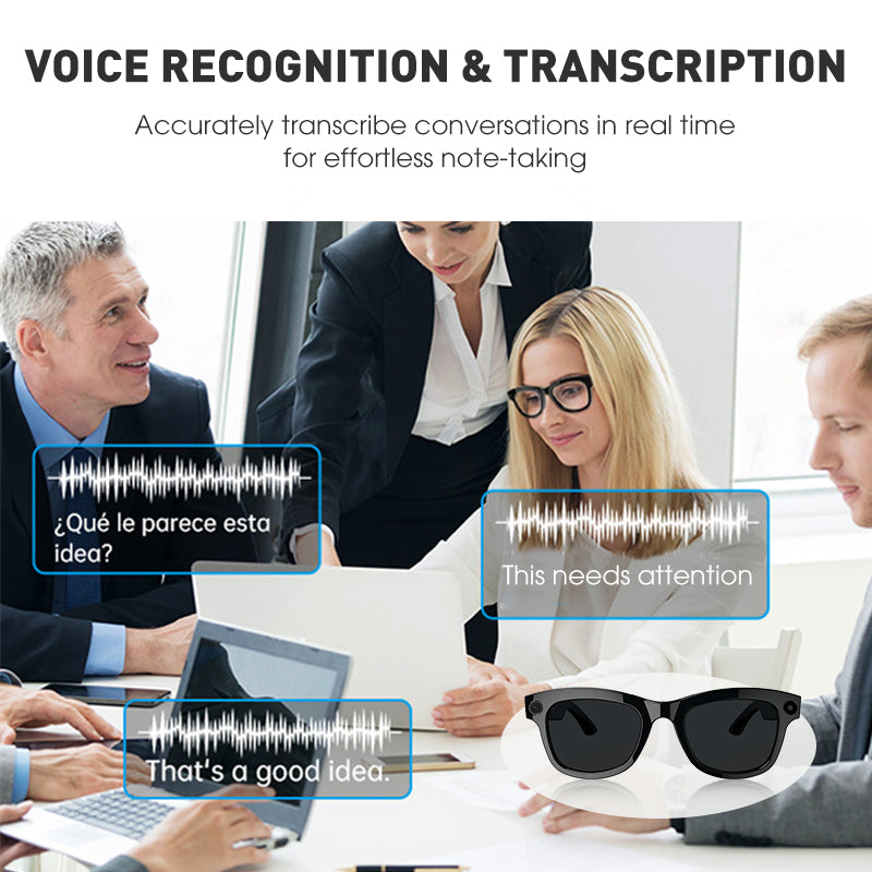 Smart AI Bluetooth Glasses with Camera WiFi 8 Megapixels