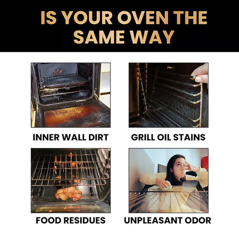 ✨ Oven & Grill Cleaner Spray – Dissolves Grease in 5 Mins, No Scrubbing & Eliminates Odors 🔥  21 Reviews