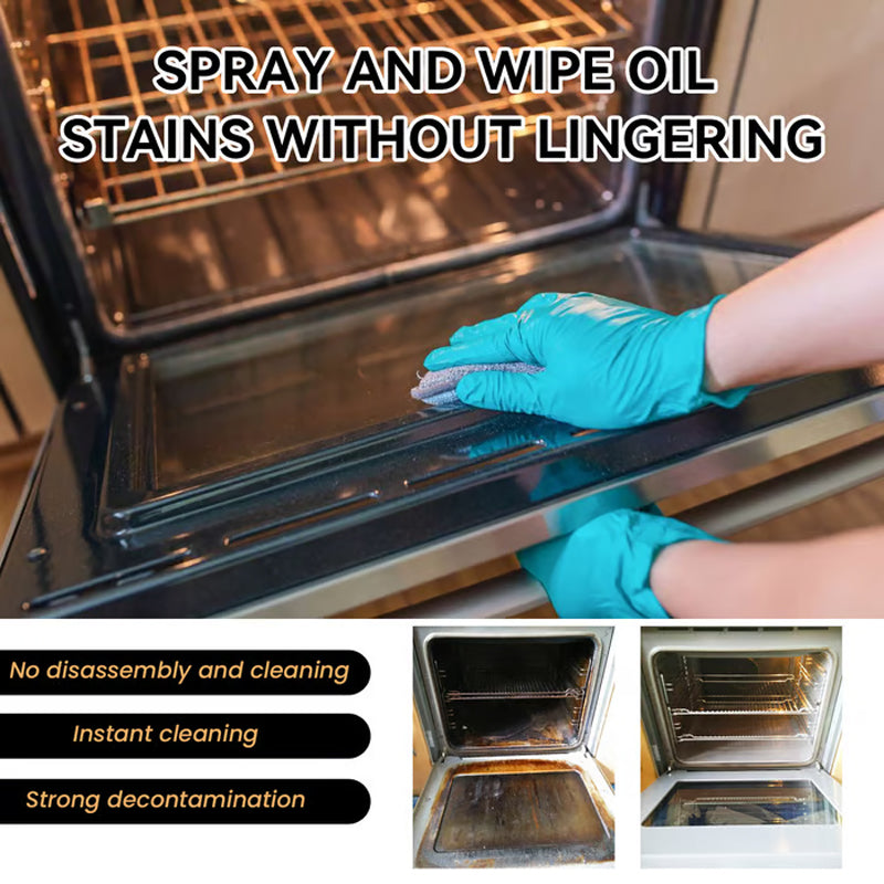 ✨ Oven & Grill Cleaner Spray – Dissolves Grease in 5 Mins, No Scrubbing & Eliminates Odors 🔥  21 Reviews