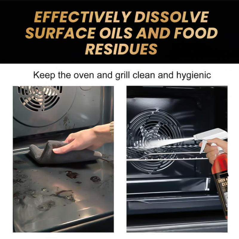 ✨ Oven & Grill Cleaner Spray – Dissolves Grease in 5 Mins, No Scrubbing & Eliminates Odors 🔥  21 Reviews