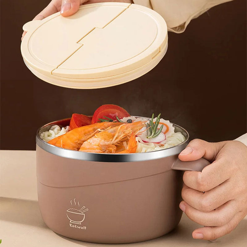 💕304 Stainless Steel Multi-Purpose Anti-Scald Large-Capacity Instant Noodle Bowl