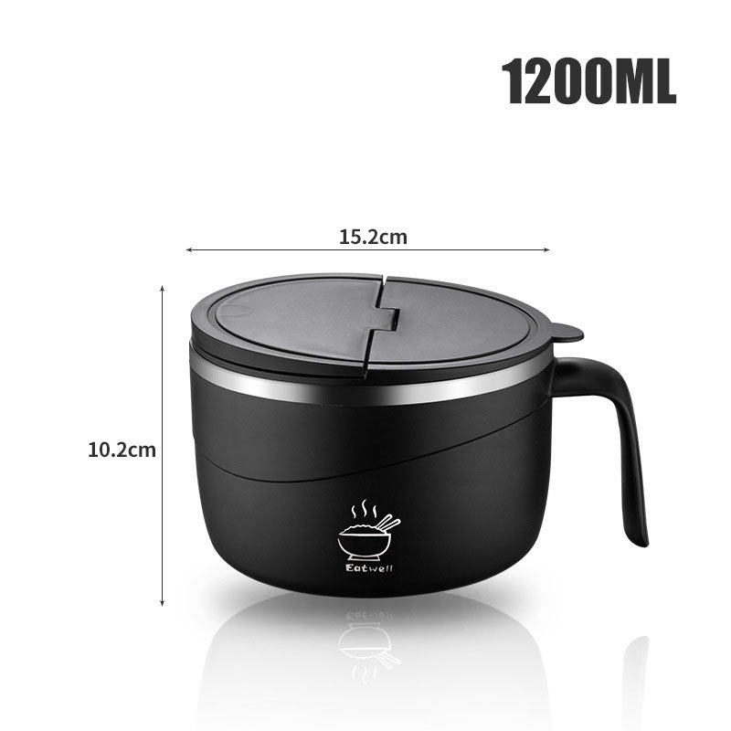 💕304 Stainless Steel Multi-Purpose Anti-Scald Large-Capacity Instant Noodle Bowl