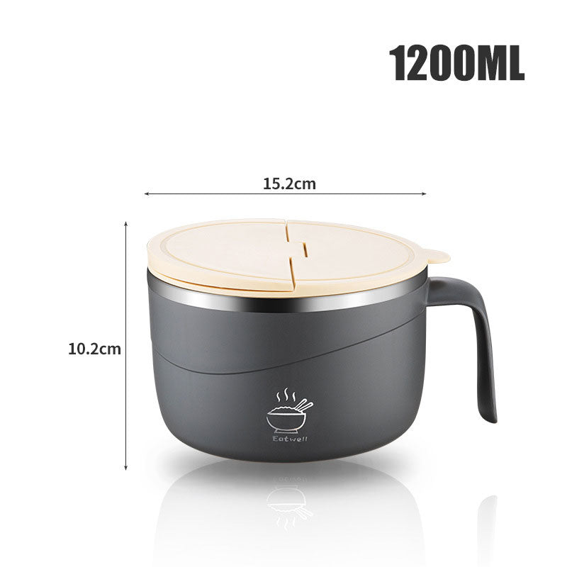 💕304 Stainless Steel Multi-Purpose Anti-Scald Large-Capacity Instant Noodle Bowl
