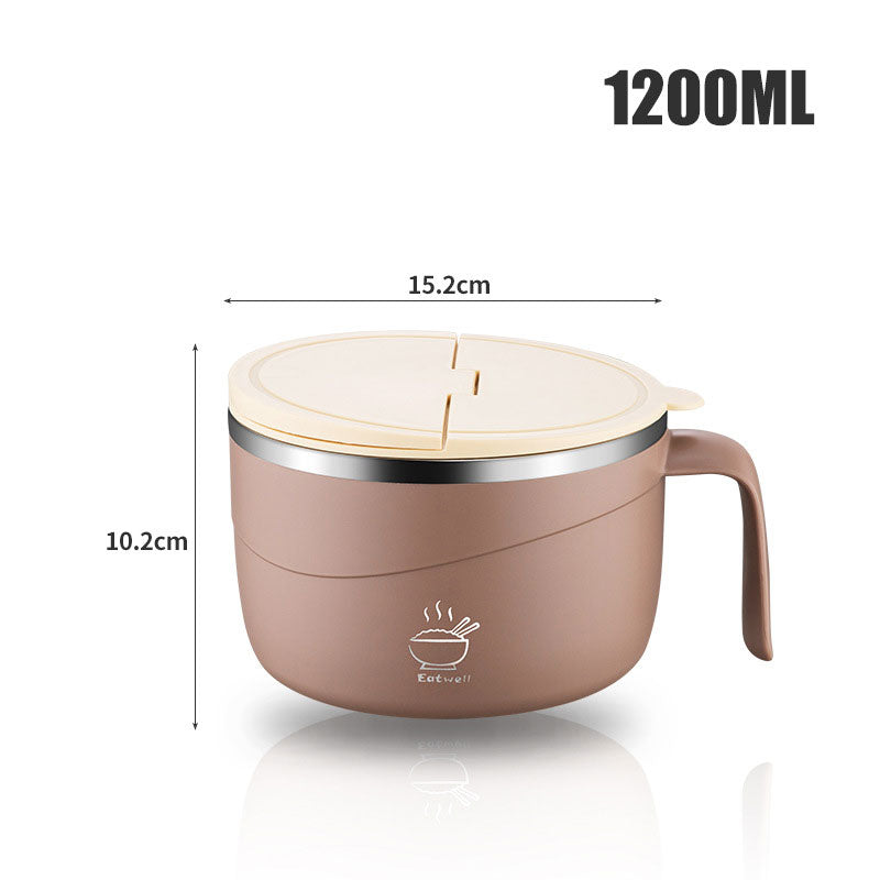 💕304 Stainless Steel Multi-Purpose Anti-Scald Large-Capacity Instant Noodle Bowl