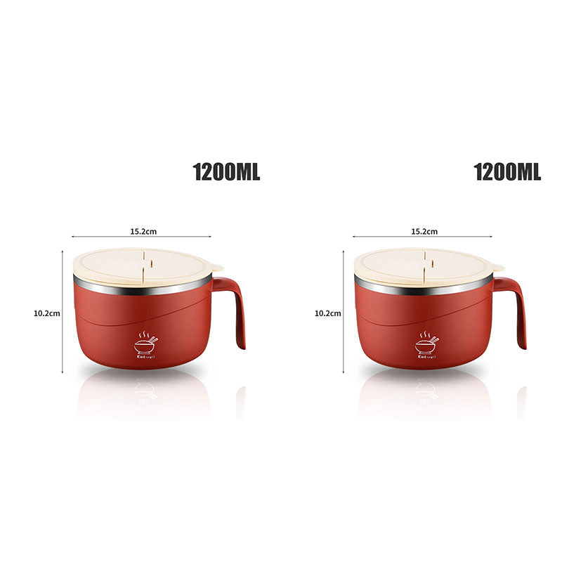 💕304 Stainless Steel Multi-Purpose Anti-Scald Large-Capacity Instant Noodle Bowl