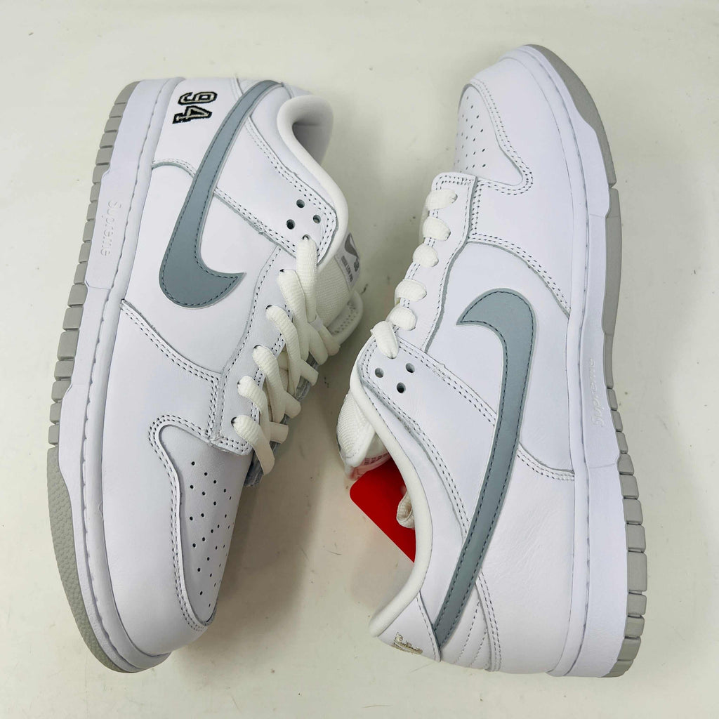 Nike SB Dunk Low Supreme 94 White Metallic Silver