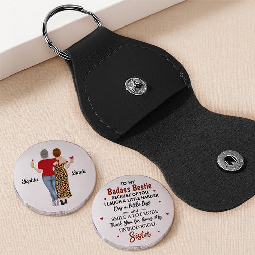 Because Of You I Laugh A Little Harder 2 - Personalized Custom Pocket Hug